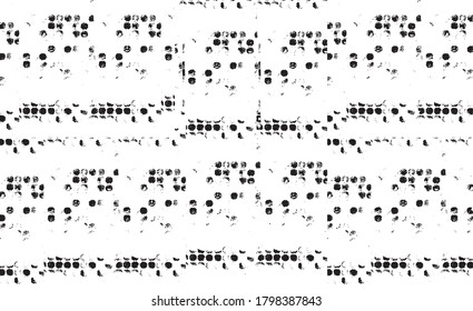 Textura monocroma compuesta de elementos gráficos irregulares. Antecedentes desiguales. Ilustración del vector abstracto. Superposición para el efecto interesante y la profundidad. Aislado sobre fondo blanco.