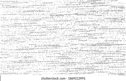 Monochrome texture composed of irregular graphic elements. Distressed uneven grunge background. Abstract vector illustration. Overlay for interesting effect and depth. Isolated on white background.