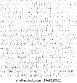 Monochrome texture composed of irregular graphic elements. Distressed uneven grunge background. Abstract vector illustration. Overlay for interesting effect and depth. Isolated on white background.