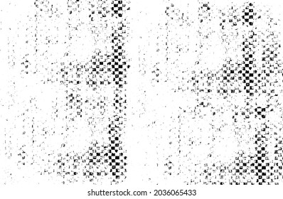 Textura monocroma compuesta de elementos gráficos irregulares. Antecedentes desiguales. Ilustración del vector abstracto. Superposición para el efecto interesante y la profundidad. Aislado sobre fondo blanco.