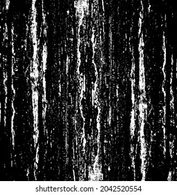 Monochrome texture composed of irregular graphic elements. Distressed uneven grunge background. Abstract vector illustration. Overlay for interesting effect and depth. Isolated on white background.