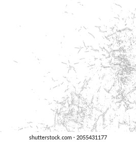 Textura monocroma compuesta de elementos gráficos irregulares. Antecedentes desiguales. Ilustración del vector abstracto. Superposición para el efecto interesante y la profundidad. Aislado sobre fondo blanco.