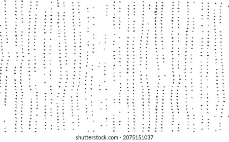 Monochrome texture composed of irregular graphic elements. Distressed uneven grunge background. Abstract vector illustration. Overlay for interesting effect and depth. Isolated on white background.