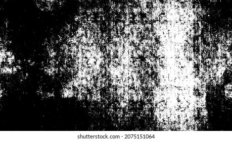 Monochrome Textur aus unregelmäßigen grafischen Elementen. Unruhestifter ungleicher brüchiger Hintergrund. Abstrakte Vektorgrafik. Overlay für interessante Wirkung und Tiefe. Einzeln auf weißem Hintergrund.