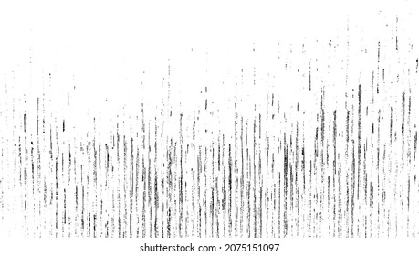 Monochrome texture composed of irregular graphic elements. Distressed uneven grunge background. Abstract vector illustration. Overlay for interesting effect and depth. Isolated on white background.
