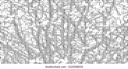 Textura monocroma compuesta de elementos gráficos irregulares. Antecedentes desiguales. Ilustración del vector abstracto. Superposición para el efecto interesante y la profundidad. Aislado sobre fondo blanco.