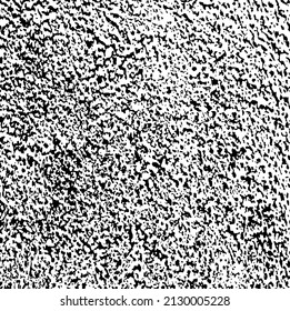 Monochrome texture composed of irregular graphic elements. Distressed uneven grunge background. Abstract vector illustration. Overlay for interesting effect and depth. Isolated on white background.