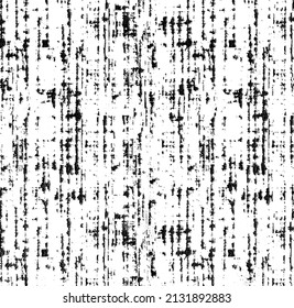 Monochrome Textur aus unregelmäßigen grafischen Elementen. Unruhestifter ungleicher brüchiger Hintergrund. Abstrakte Vektorgrafik. Overlay für interessante Wirkung und Tiefe. Einzeln auf weißem Hintergrund.