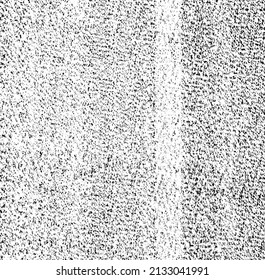 Monochrome texture composed of irregular graphic elements. Distressed uneven grunge background. Abstract vector illustration. Overlay for interesting effect and depth. Isolated on white background.