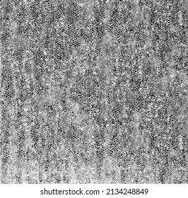 Textura monocroma compuesta de elementos gráficos irregulares. Antecedentes desiguales. Ilustración del vector abstracto. Superposición para el efecto interesante y la profundidad. Aislado sobre fondo blanco.