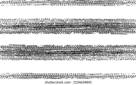 Textura monocroma compuesta de elementos gráficos irregulares. Antecedentes desiguales. Ilustración del vector abstracto. Superposición para el efecto interesante y la profundidad. Aislado sobre fondo blanco.
