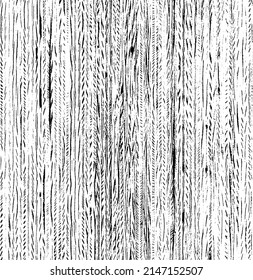 Monochrome texture composed of irregular graphic elements. Distressed uneven grunge background. Abstract vector illustration. Overlay for interesting effect and depth. Isolated on white background.