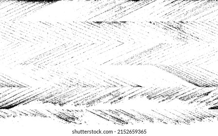 Monochrome texture composed of irregular graphic elements. Distressed uneven grunge background. Abstract vector illustration. Overlay for interesting effect and depth. Isolated on white background.