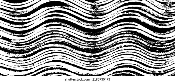 Monochrome Textur aus unregelmäßigen grafischen Elementen. Unruhestifter ungleicher brüchiger Hintergrund. Abstrakte Vektorgrafik. Overlay für interessante Wirkung und Tiefe. Einzeln auf weißem Hintergrund.