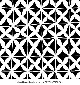Monochrome texture composed of irregular graphic elements. Distressed uneven grunge background. Abstract vector illustration. Overlay for interesting effect and depth. Isolated on white background.