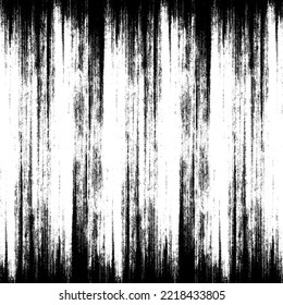 Monochrome texture composed of irregular graphic elements. Distressed uneven grunge background. Abstract vector illustration. Overlay for interesting effect and depth. Isolated on white background.