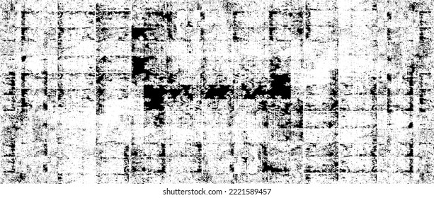 Textura monocroma compuesta de elementos gráficos irregulares. Antecedentes desiguales. Ilustración del vector abstracto. Superposición para el efecto interesante y la profundidad. Aislado sobre fondo blanco.