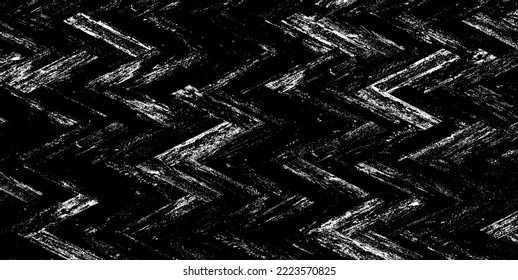 Monochrome texture composed of irregular graphic elements. Distressed uneven grunge background. Abstract vector illustration. Overlay for interesting effect and depth. Isolated on white background.