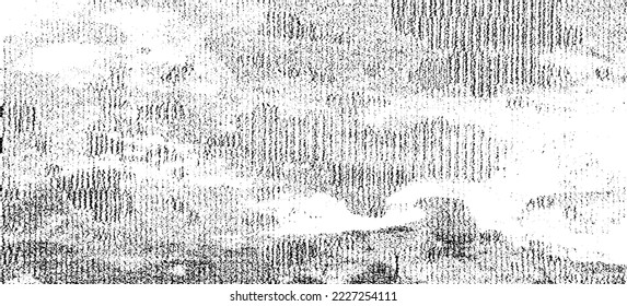 Monochrome texture composed of irregular graphic elements. Distressed uneven grunge background. Abstract vector illustration. Overlay for interesting effect and depth. Isolated on white background.