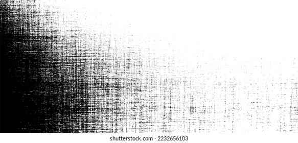 Monochrome texture composed of irregular graphic elements. Distressed uneven grunge background. Abstract vector illustration. Overlay for interesting effect and depth. Isolated on white background.