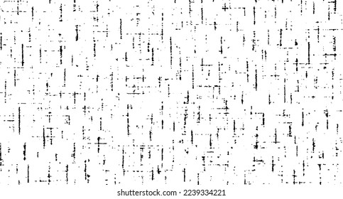 Textura monocroma compuesta de elementos gráficos irregulares. Antecedentes desiguales. Ilustración del vector abstracto. Superposición para el efecto interesante y la profundidad. Aislado sobre fondo blanco.