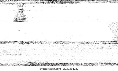 Monochrome texture composed of irregular graphic elements. Distressed uneven grunge background. Abstract vector illustration. Overlay for interesting effect and depth. Isolated on white background.
