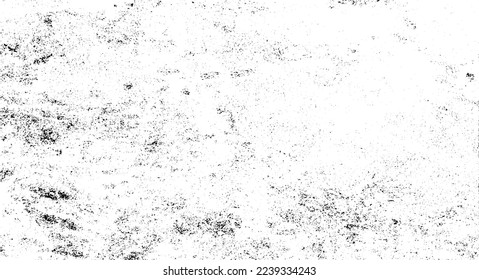 Monochrome Textur aus unregelmäßigen grafischen Elementen. Unruhestifter ungleicher brüchiger Hintergrund. Abstrakte Vektorgrafik. Overlay für interessante Wirkung und Tiefe. Einzeln auf weißem Hintergrund.