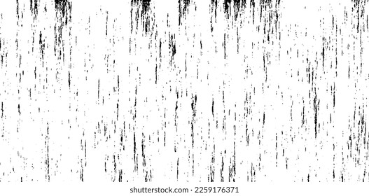 Monochrome texture composed of irregular graphic elements. Distressed uneven grunge background. Abstract vector illustration. Overlay for interesting effect and depth. Isolated on white background.