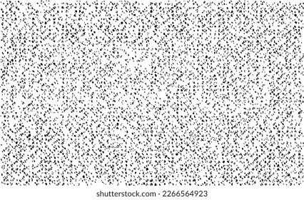Monochrome texture composed of irregular graphic elements. Distressed uneven grunge background. Abstract vector illustration. Overlay for interesting effect and depth. Isolated on white background.
