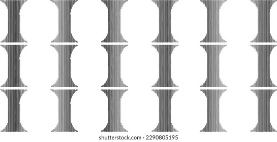 Monochrome texture composed of irregular graphic elements. Distressed uneven grunge background. Abstract vector illustration. Overlay for interesting effect and depth. Isolated on white background.