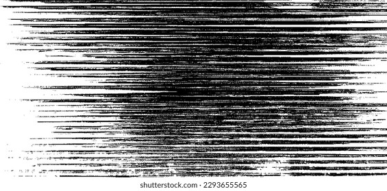 Monochrome texture composed of irregular graphic elements. Distressed uneven grunge background. Abstract vector illustration. Overlay for interesting effect and depth. Isolated on white background.