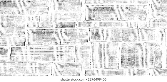 Textura monocroma compuesta de elementos gráficos irregulares. Antecedentes desiguales. Ilustración del vector abstracto. Superposición para el efecto interesante y la profundidad. Aislado sobre fondo blanco.