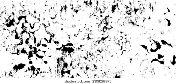 Textura monocroma compuesta de elementos gráficos irregulares. Antecedentes desiguales. Ilustración del vector abstracto. Superposición para el efecto interesante y la profundidad. Aislado sobre fondo blanco.