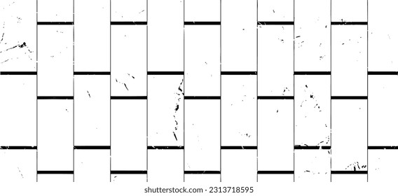 Monochrome texture composed of irregular graphic elements. Distressed uneven grunge background. Abstract vector illustration. Overlay for interesting effect and depth. Isolated on white background.