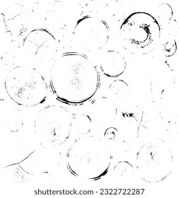 Monochrome Textur aus unregelmäßigen grafischen Elementen. Unruhestifter ungleicher brüchiger Hintergrund. Abstrakte Vektorgrafik. Overlay für interessante Wirkung und Tiefe. Einzeln auf weißem Hintergrund.