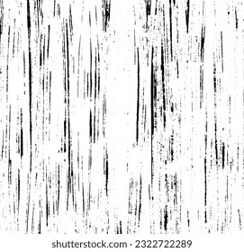 Monochrome texture composed of irregular graphic elements. Distressed uneven grunge background. Abstract vector illustration. Overlay for interesting effect and depth. Isolated on white background.