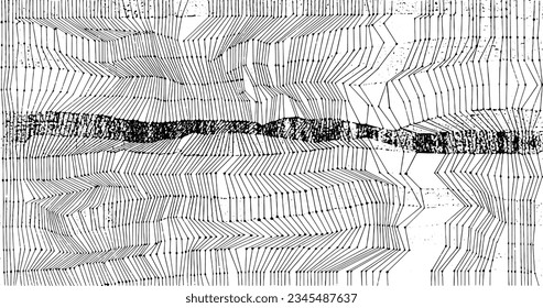 Textura monocroma compuesta de elementos gráficos irregulares. Antecedentes desiguales. Ilustración del vector abstracto. Superposición para el efecto interesante y la profundidad. Aislado sobre fondo blanco.