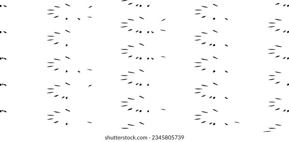 Monochrome texture composed of irregular graphic elements. Distressed uneven grunge background. Abstract vector illustration. Overlay for interesting effect and depth. Isolated on white background.