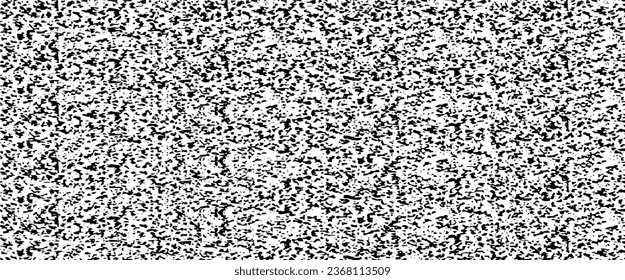 Monochrome texture composed of irregular graphic elements. Distressed uneven grunge background. Abstract vector illustration. Overlay for interesting effect and depth. Isolated on white background.