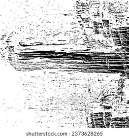 Textura monocroma compuesta de elementos gráficos irregulares. Antecedentes desiguales. Ilustración del vector abstracto. Superposición para el efecto interesante y la profundidad. Aislado sobre fondo blanco.