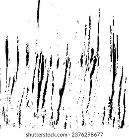 Monochrome texture composed of irregular graphic elements. Distressed uneven grunge background. Abstract vector illustration. Overlay for interesting effect and depth. Isolated on white background.