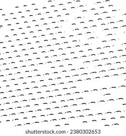 Monochrome Textur aus unregelmäßigen grafischen Elementen. Unruhestifter ungleicher brüchiger Hintergrund. Abstrakte Vektorgrafik. Overlay für interessante Wirkung und Tiefe. Einzeln auf weißem Hintergrund.