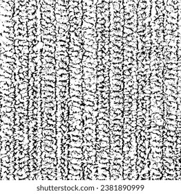 Monochrome texture composed of irregular graphic elements. Distressed uneven grunge background. Abstract vector illustration. Overlay for interesting effect and depth. Isolated on white background.
