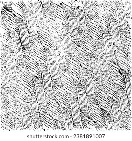 Monochrome texture composed of irregular graphic elements. Distressed uneven grunge background. Abstract vector illustration. Overlay for interesting effect and depth. Isolated on white background.