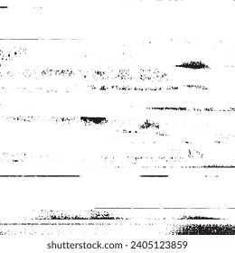 Monochrome texture composed of irregular graphic elements. Distressed uneven grunge background. Abstract vector illustration. Overlay for interesting effect and depth. Isolated on white background.