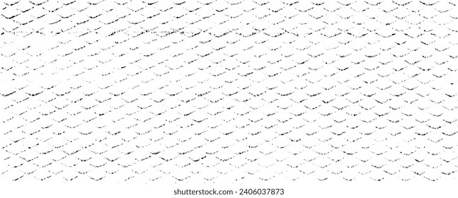 Monochrome texture composed of irregular graphic elements. Distressed uneven grunge background. Abstract vector illustration. Overlay for interesting effect and depth. Isolated on white background.