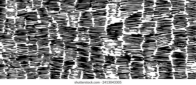 Textura monocroma compuesta de elementos gráficos irregulares. Antecedentes desiguales. Ilustración del vector abstracto. Superposición para el efecto interesante y la profundidad. Aislado sobre fondo blanco.