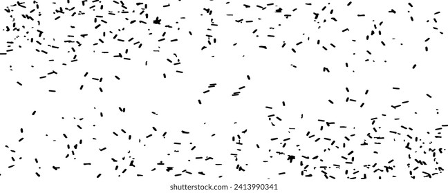 Textura monocroma compuesta de elementos gráficos irregulares. Antecedentes desiguales. Ilustración del vector abstracto. Superposición para el efecto interesante y la profundidad. Aislado sobre fondo blanco.