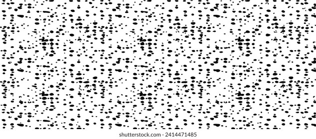 Monochrome texture composed of irregular graphic elements. Distressed uneven grunge background. Abstract vector illustration. Overlay for interesting effect and depth. Isolated on white background.