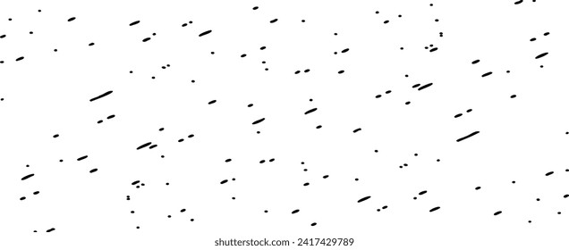 Monochrome texture composed of irregular graphic elements. Distressed uneven grunge background. Abstract vector illustration. Overlay for interesting effect and depth. Isolated on white background.